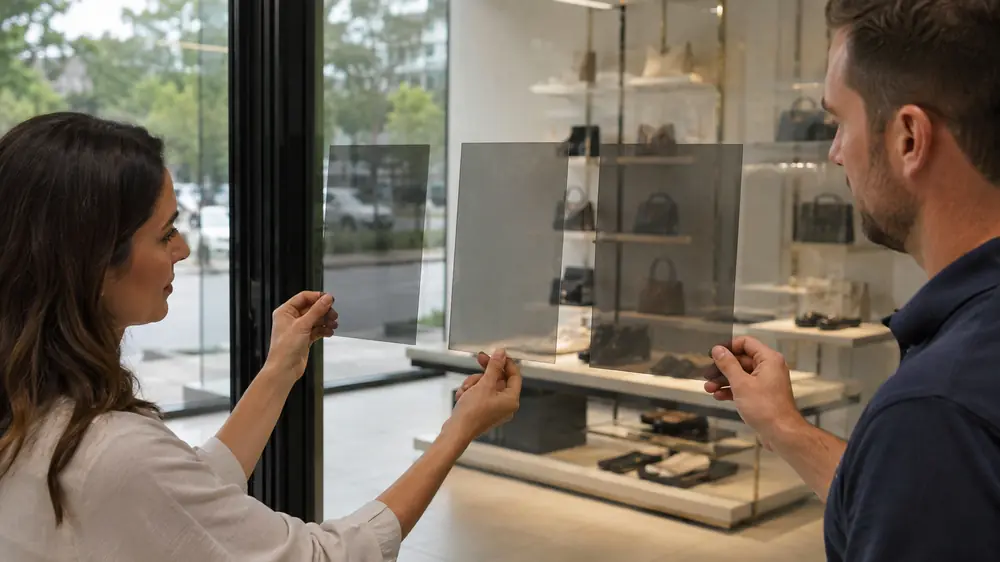 Dán Phim Cách Nhiệt Showroom Giữ Sáng, Chống UV 3 chọn màu phím cách nhiệt phù hợp cho showroom