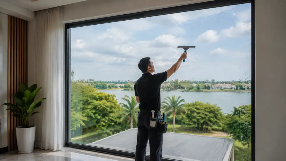 Thi công phim cách nhiệt đồng đều trên toàn bộ ô kính