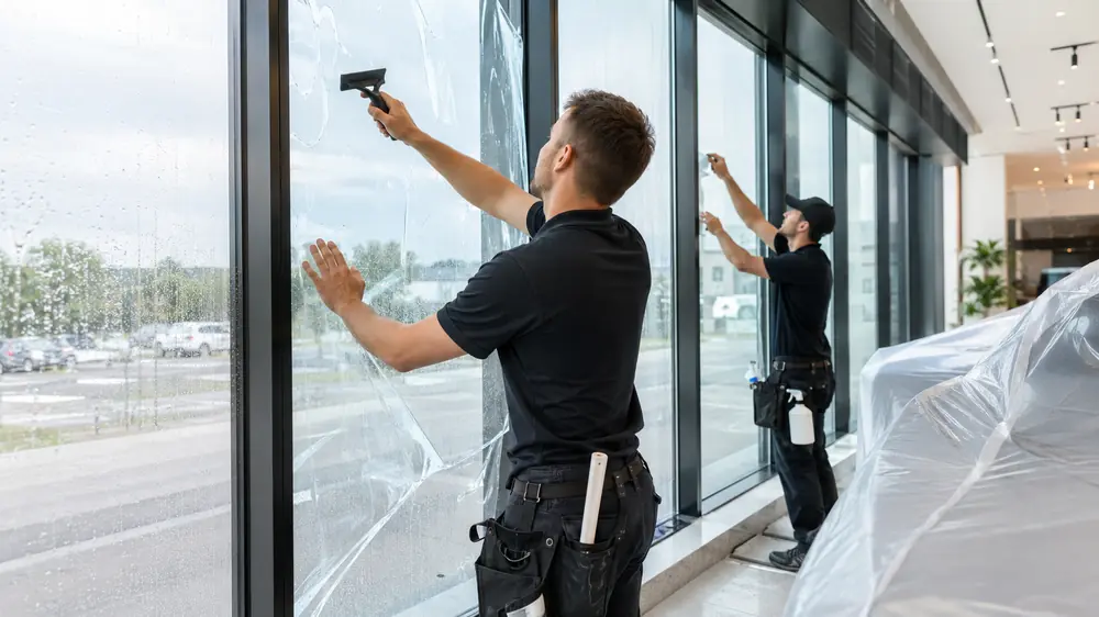 Dán Phim Cách Nhiệt Showroom Giữ Sáng, Chống UV 4 thi công dán phím cách nhiệt chuyên nghiệp cho showroom