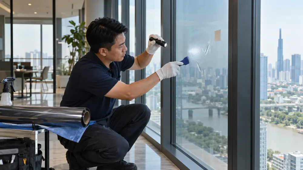 Phim Cách Nhiệt Bị Bọt Khí, Bong Mép: Có Bình Thường? 5 Kỹ thuật viên kiểm tra và xử lý phim cách nhiệt bị phồng rộp